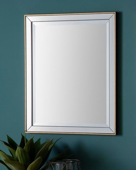 Powell Gold Rectangular Mirror (Set of 4) - 50cm x 60cm - Clearance B25
