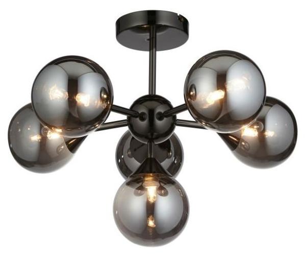 Oscar 6 Black Chrome Ceiling Light
