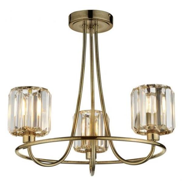 Berenice 3 Antique Brass Ceiling Light