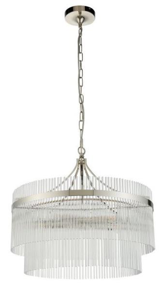 Marietta 5 Bright Nickel Pendant Light