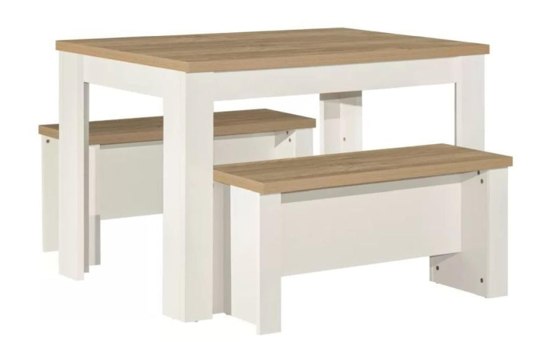 Highgate Cream Dining Set with 2 Bench