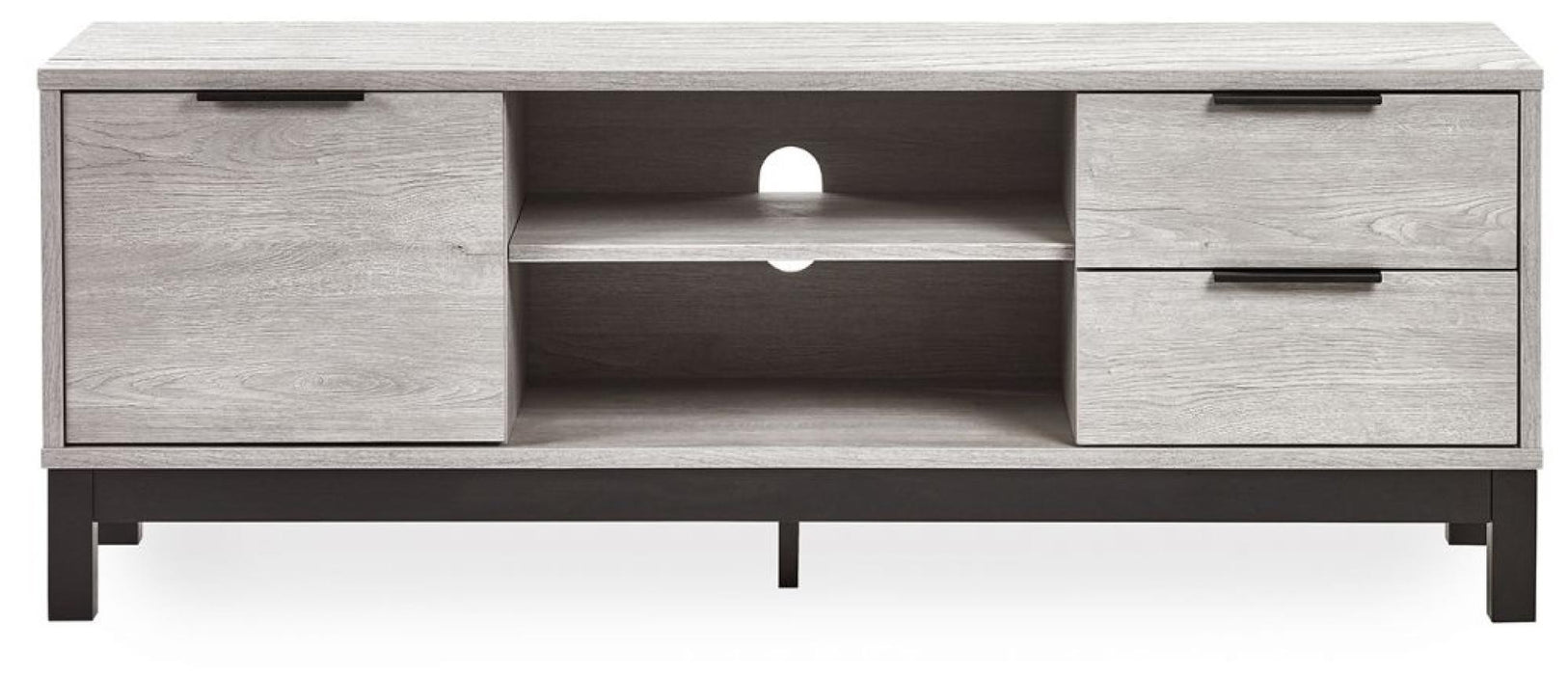 Bali Grey Oak TV Unit, 135cm with Storage for Television Upto 50in Plasma