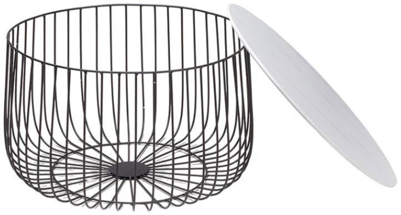 Enzo Black Metal Large Cage Table