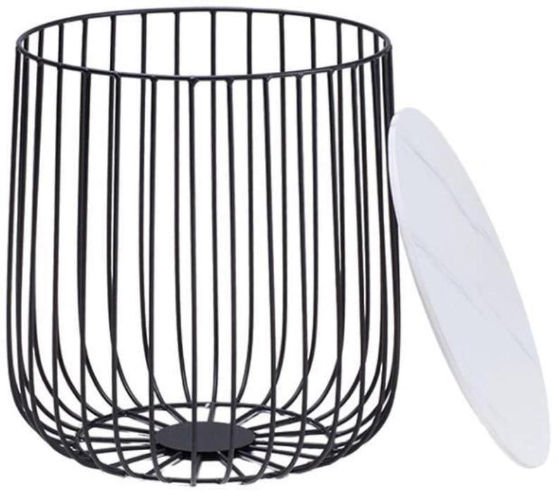 Enzo Black Metal Small Cage Table