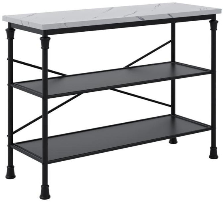 Fairmont Marble & Black Console Table