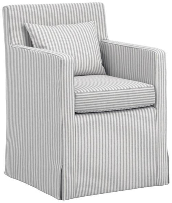 Hettie Grey Cotton Blend Fabric Chair