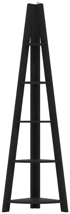 Tiva Ladder Black Corner Shelving