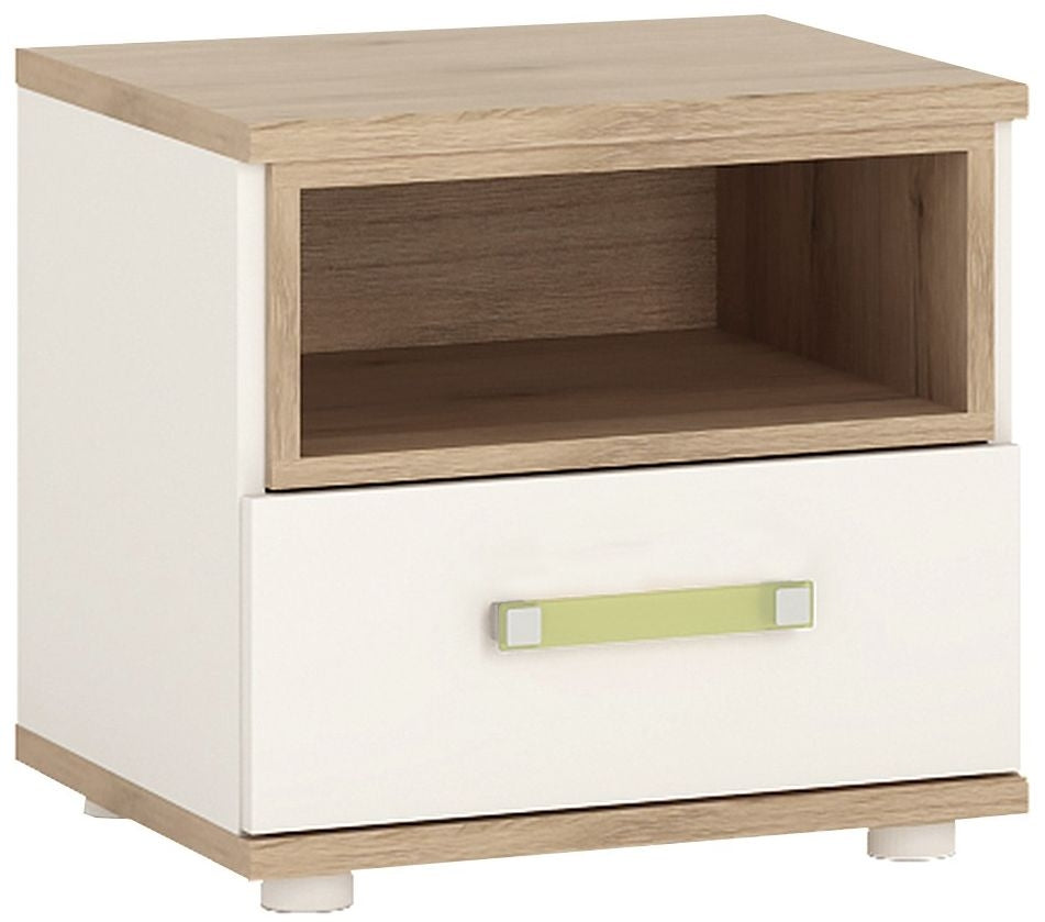 4Kids 1 Drawer Bedside Cabinet with Lemon Handles