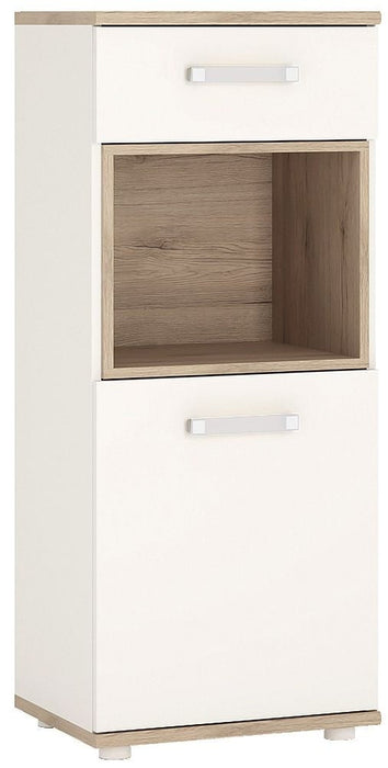 4Kids 1 Door 1 Drawer Narrow Cabinet with Lemon Handles