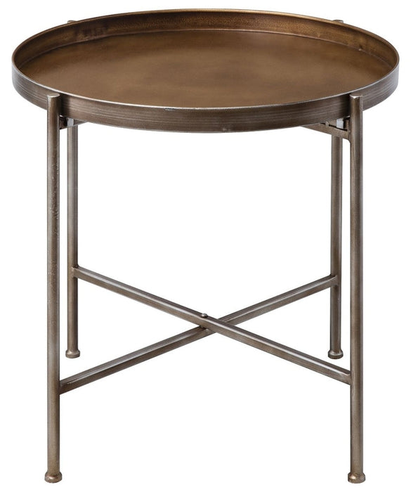 Lenox Copper Round Tray Table