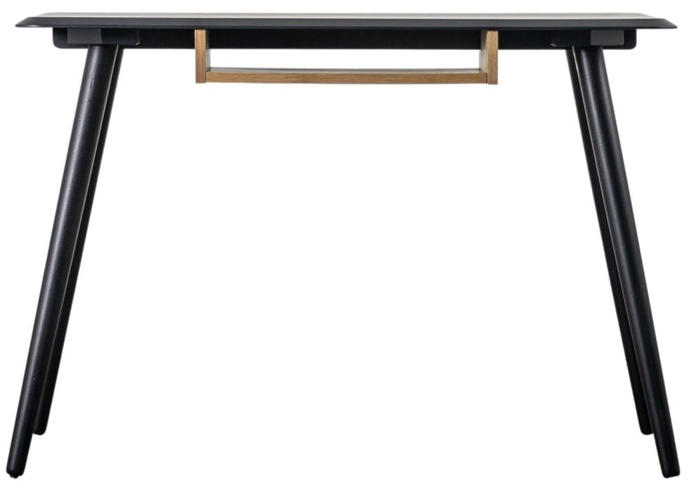 Maddox Black Writing Desk with Shelf