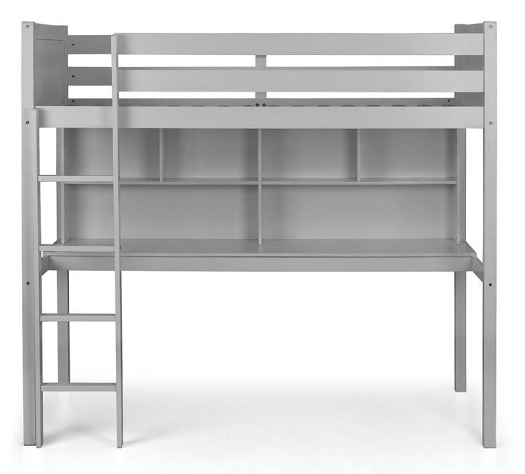 Titan Dove Grey High Sleeper Bed