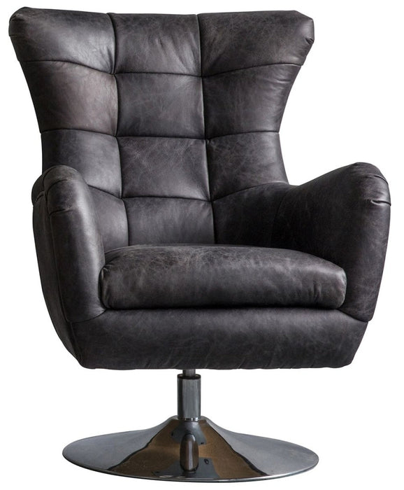 Bristol Antique Ebony Swivel Chair