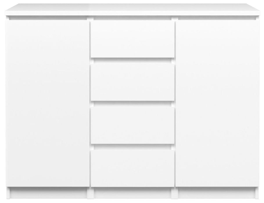Naia Sideboard 4 Drawer 2 Door in White High Gloss