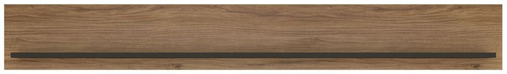 Brolo 167cm Wall Shelf with The Walnut and Dark Panel Finish