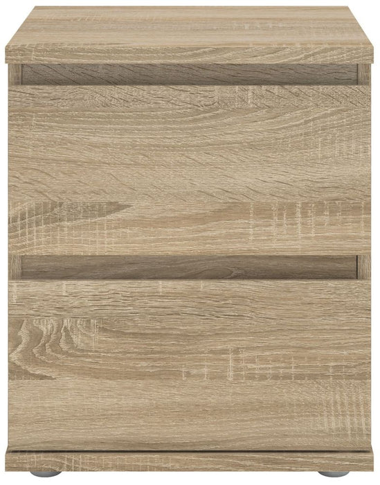Nova Bedside 2 Drawer in Oak