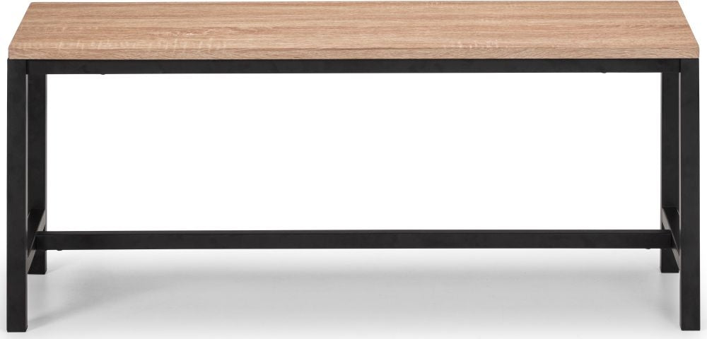 Tribeca Sonoma Oak Steel Dining Bench