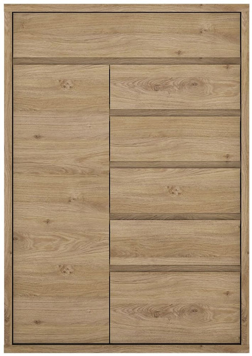 Shetland Oak 1 Door 6 Drawer Cupboard