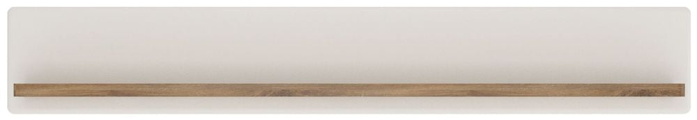 Toledo Gloss White and Stirling Oak Wallshelf