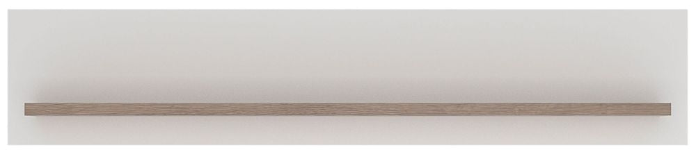 Toronto 125cm Wall Shelf in Gloss White and Sanremo Oak