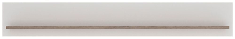 Toronto 165cm Wall Shelf in Gloss White and Sanremo Oak