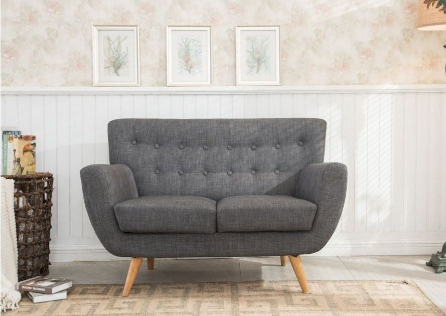 Loft Grey Fabric 2 Seater Sofa