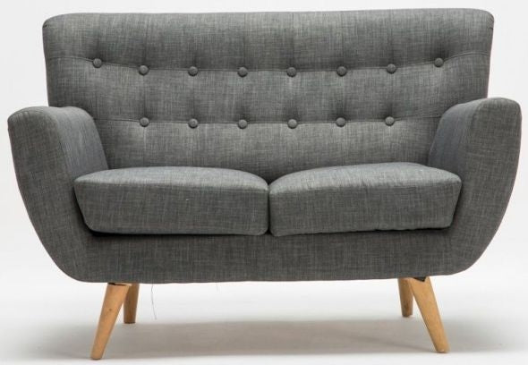Loft Grey Fabric 2 Seater Sofa