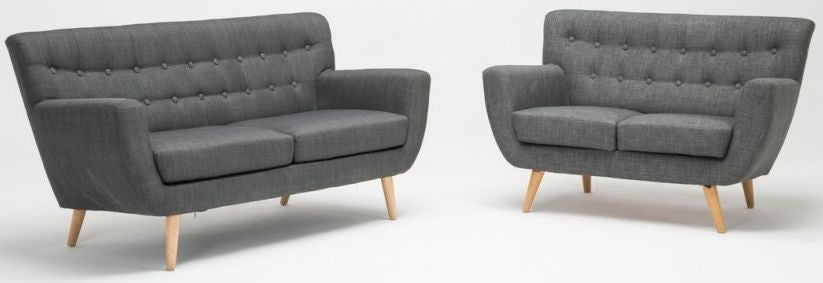 Loft Grey Fabric 2 Seater Sofa