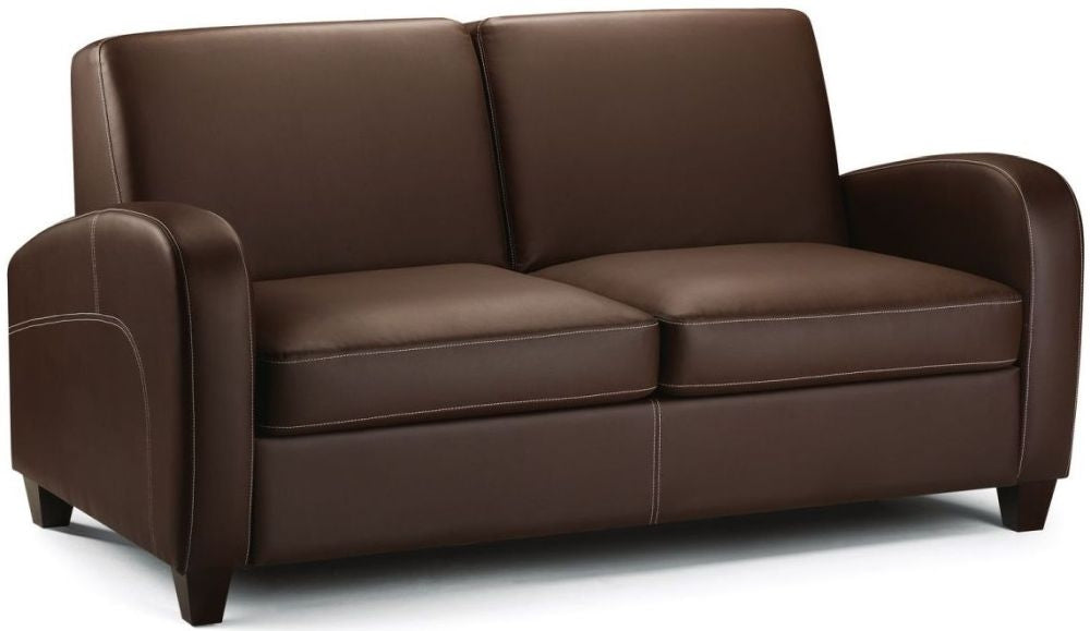 Vivo Brown Leather 2 Seater Sofa Bed