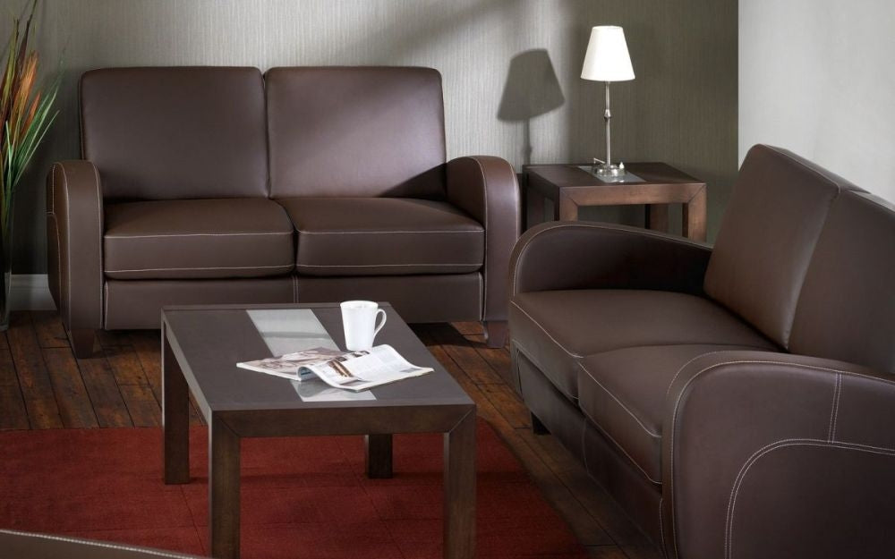 Vivo Brown Leather 2 Seater Sofa Bed