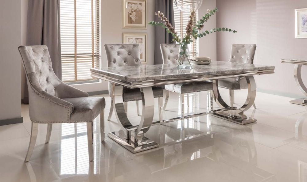 Vida Living Arianna 200cm Grey Dining Table - 8 Seater