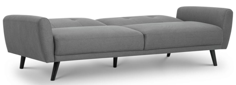 Monza Grey Linen Fabric 4 Seater Sofa Bed