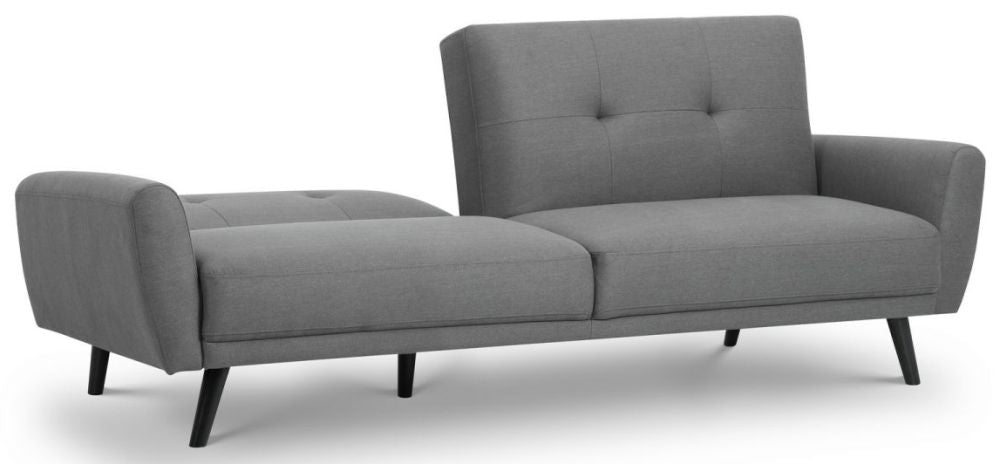 Monza Grey Linen Fabric 4 Seater Sofa Bed