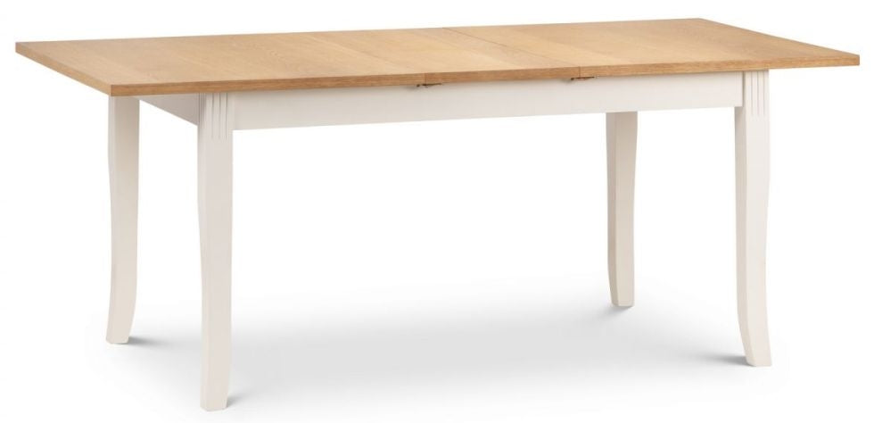 Davenport Ivory Lacquered Painted 6 Seater Extending Dining Table