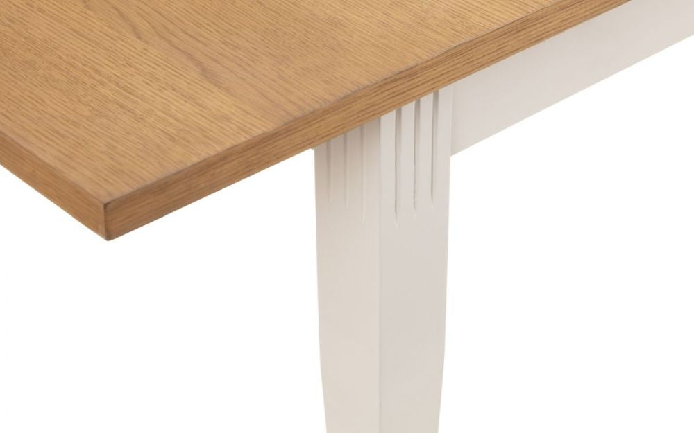 Davenport Ivory Lacquered Painted 6 Seater Extending Dining Table