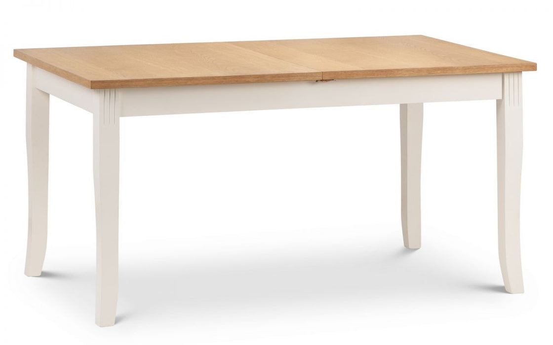 Davenport Ivory Lacquered Painted 6 Seater Extending Dining Table