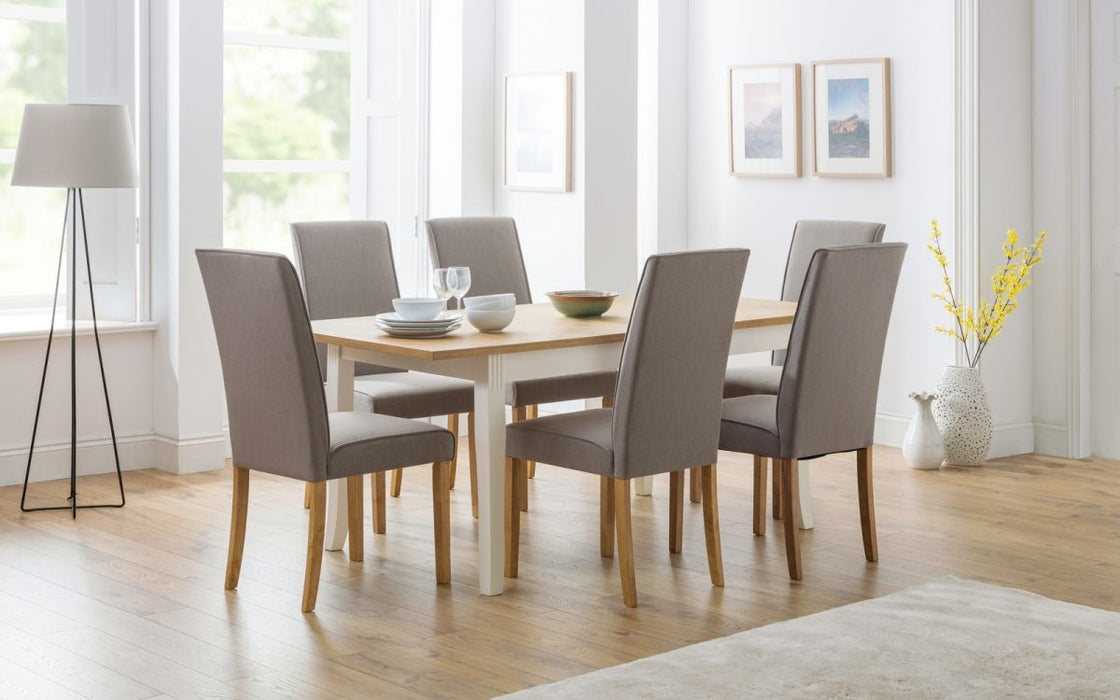 Davenport Ivory Lacquered Painted 6 Seater Extending Dining Table