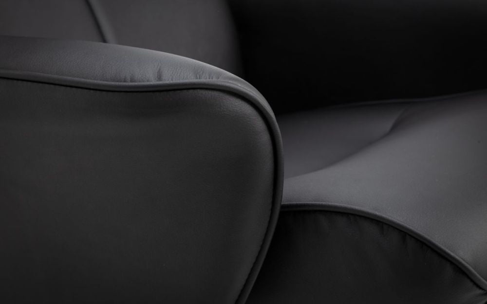 Lugano Black Leather Recline Chair