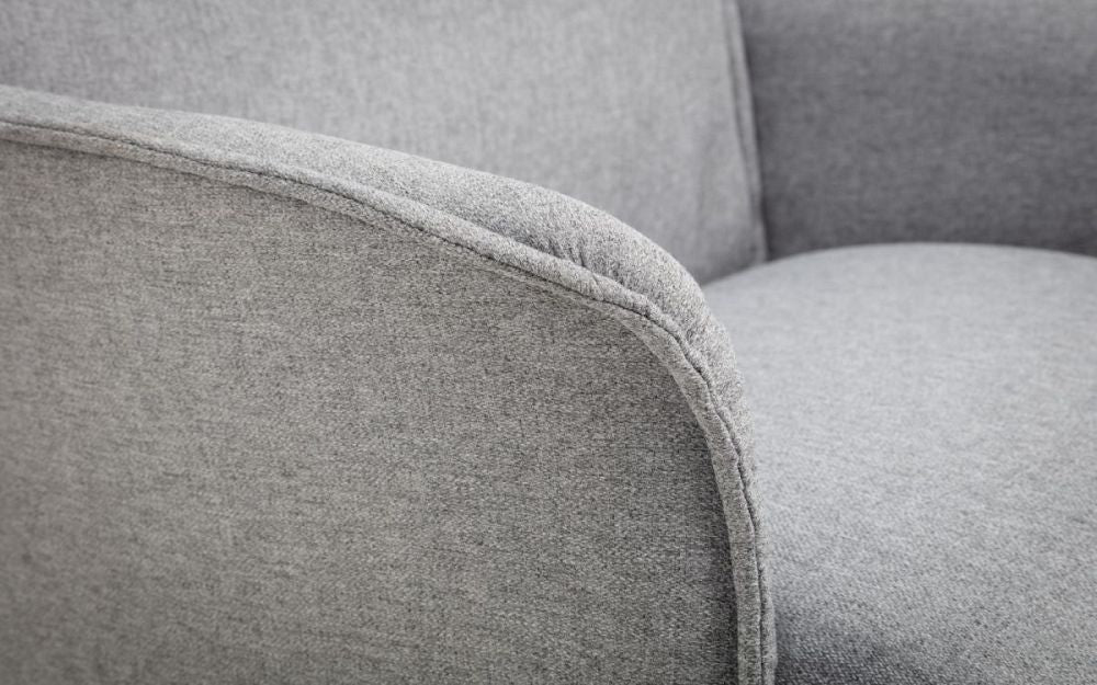 Aria Grey Linen Fabric Recliner Chair and Stool