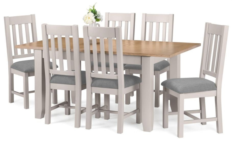 Richmond Elephant Grey 4 Seater Extending Dining Table