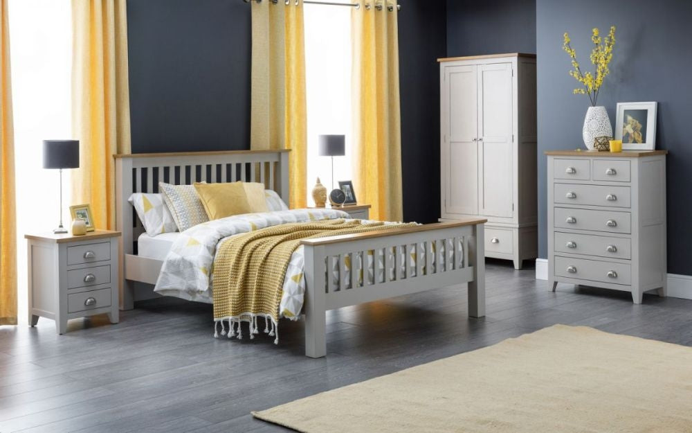 Richmond Elephant Grey Lacquered 2 Door 1 Drawer Wardrobe