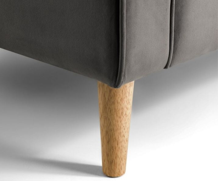 Hayward Grey Velvet Fabric 2 Seater Sofa