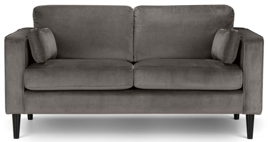 Hayward Grey Velvet Fabric 2 Seater Sofa