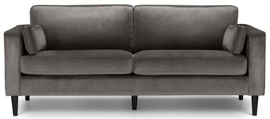 Hayward Grey Velvet 3 Seater Fabric Sofa