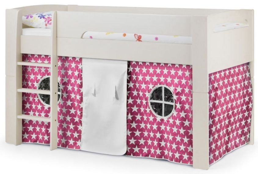 Pluto Stone White Midsleeper Bed
