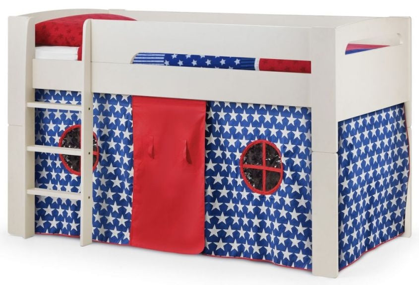Pluto Stone White Midsleeper Bed