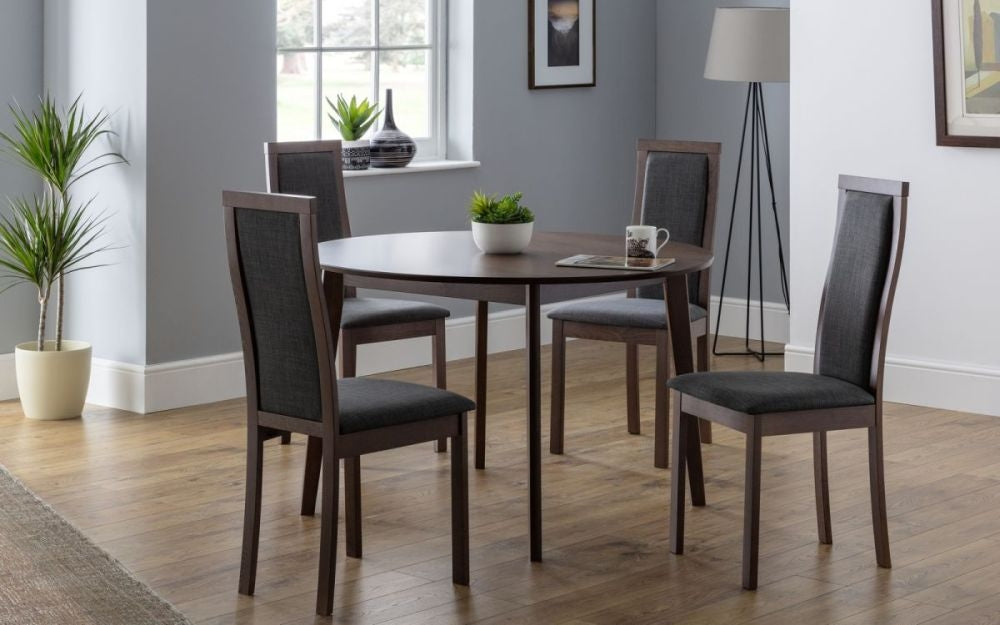 Farringdon Walnut Circular Dining Table - 4 Seater