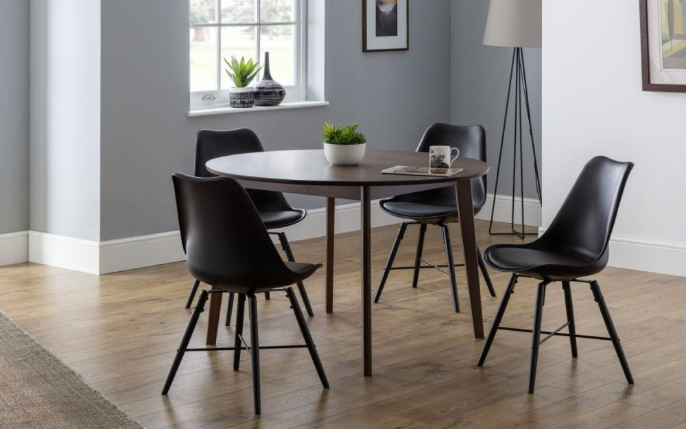 Farringdon Walnut Circular Dining Table - 4 Seater