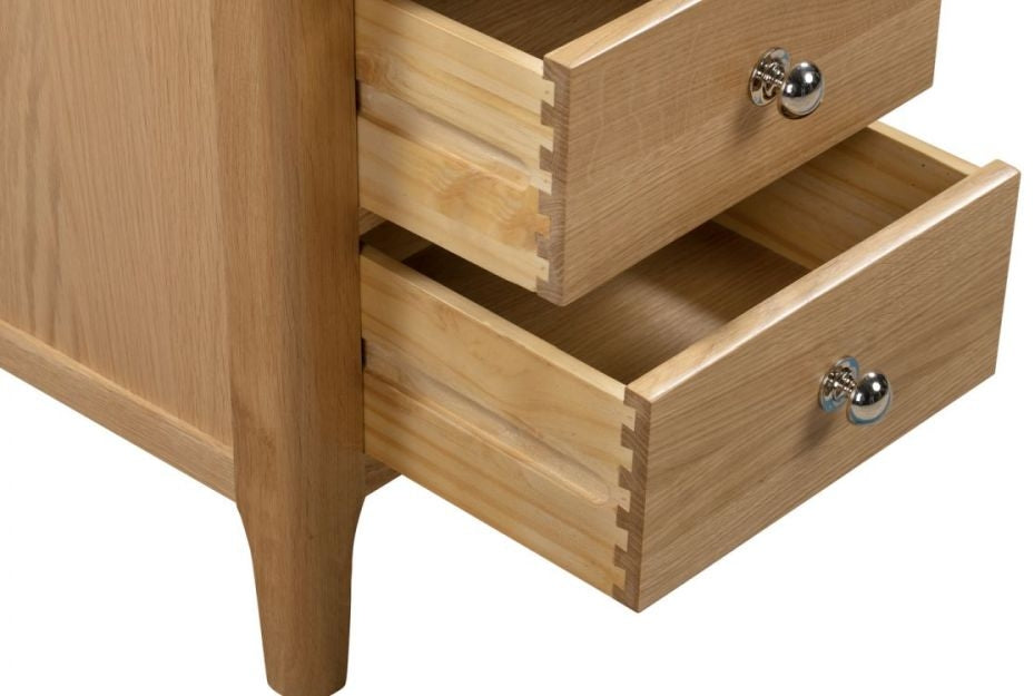 Cotswold Oak 3 Drawers Bedside Cabinet