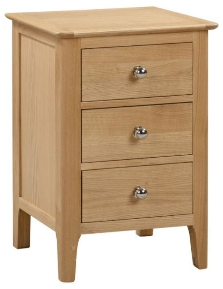 Cotswold Oak 3 Drawers Bedside Cabinet
